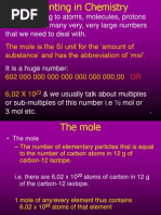 18 Quantitative Aspects of Chemical Change