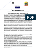 Nota Prensa 05-2009