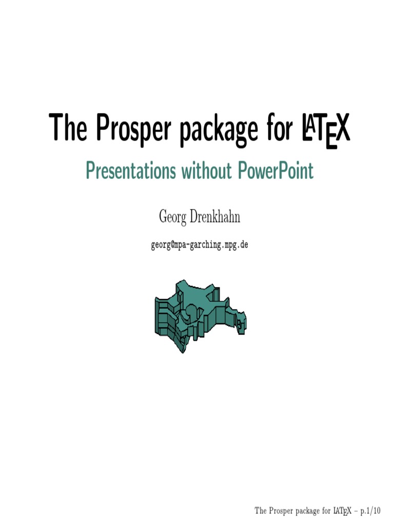 Prosper Package for LaTeX Presentations | PDF | Pi | Portable Document ...
