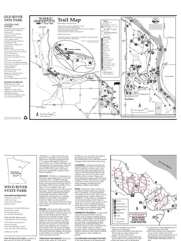 Wild River State Park Overview | PDF | Trail | Outdoor Recreation