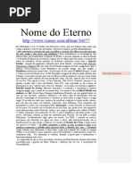 o Nome Do Eterno