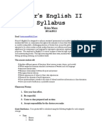 English II Honors Syllabus