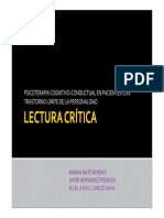 Psicoterapia Cognitivo-conductual en Trastorno Limite de Personalidad