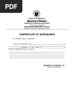 Download Certificate of Appearance by SERAPINO E ESTEBAT JR SN236388165 doc pdf