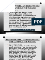 What Others Will Say About the Warning