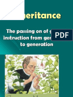Inheritance: The Passing On of Genetic Instruction From Generation To Generation
