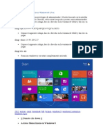 Procedimiento para Activar Windows 8