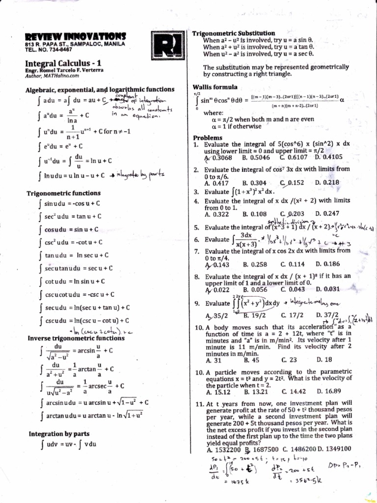 Integral Calculus | Calculus | Analysis