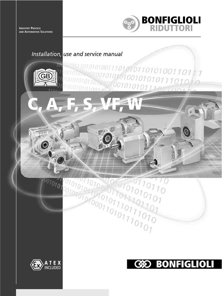 Bonfiglioli W Series Gearbox Manual PDF Safety Bearing (Mechanical)