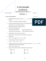 10 Standard Science Model Question Paper