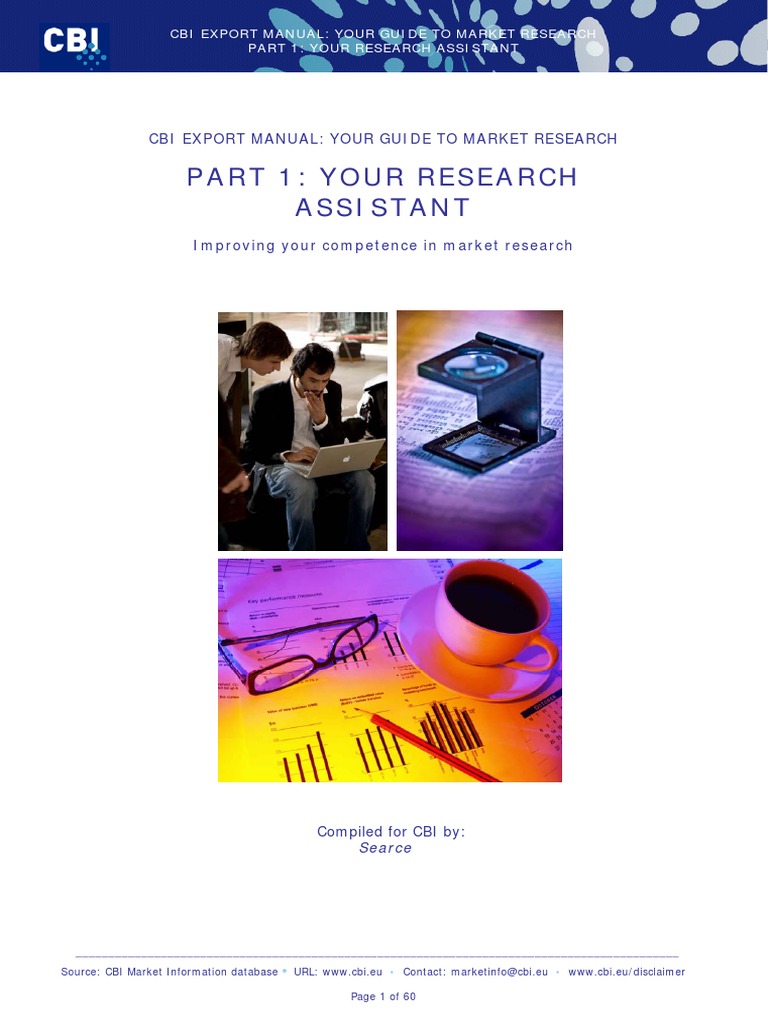 CBI EXPORT MANUAL YOUR GUIDE TO MARKET RESEARCH Exports