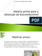 Matéria Prima para A Obtenção de Biodiesel