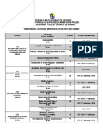 Quadro Curricular CFSD 2014