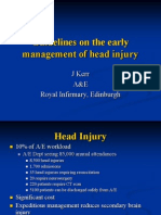 Guildline on Early Management of Head Injury