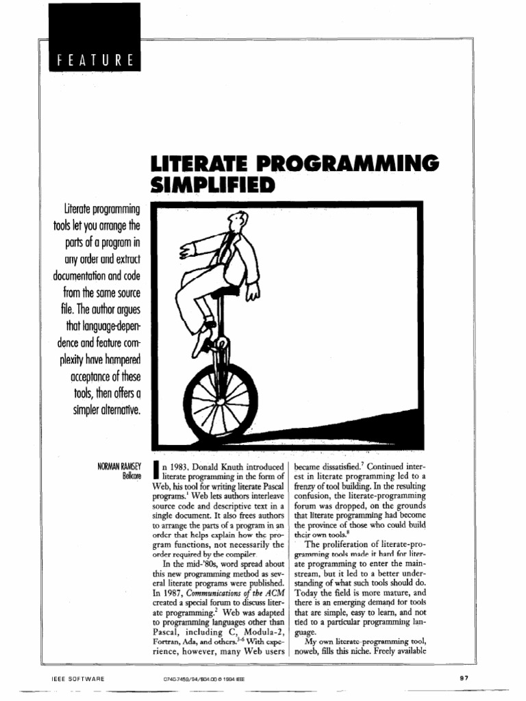 Better Literate Programming | PDF | Markup Language | C (Programming ...