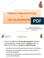 3.- Formas Farmacéuticas y Vías de Administración