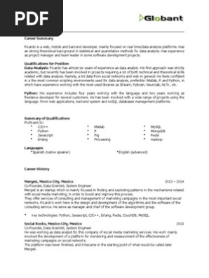 Globant CV