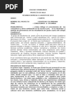 Proyecto de Aula Segunda Niños