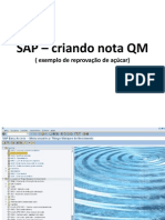 SAP - Criando Nota QM (Exemplo de