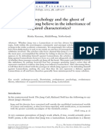 Analytical Psychology and The Ghost of Lamarck: Did Jung Believe in The Inheritance of Acquired Characteristics?