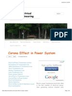 Corona Effect in Power System - Electrical Engineering