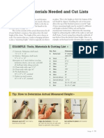 Determine Materials Needed and Cut Lists: EXAMPLE: Tools, Materials & Cutting List