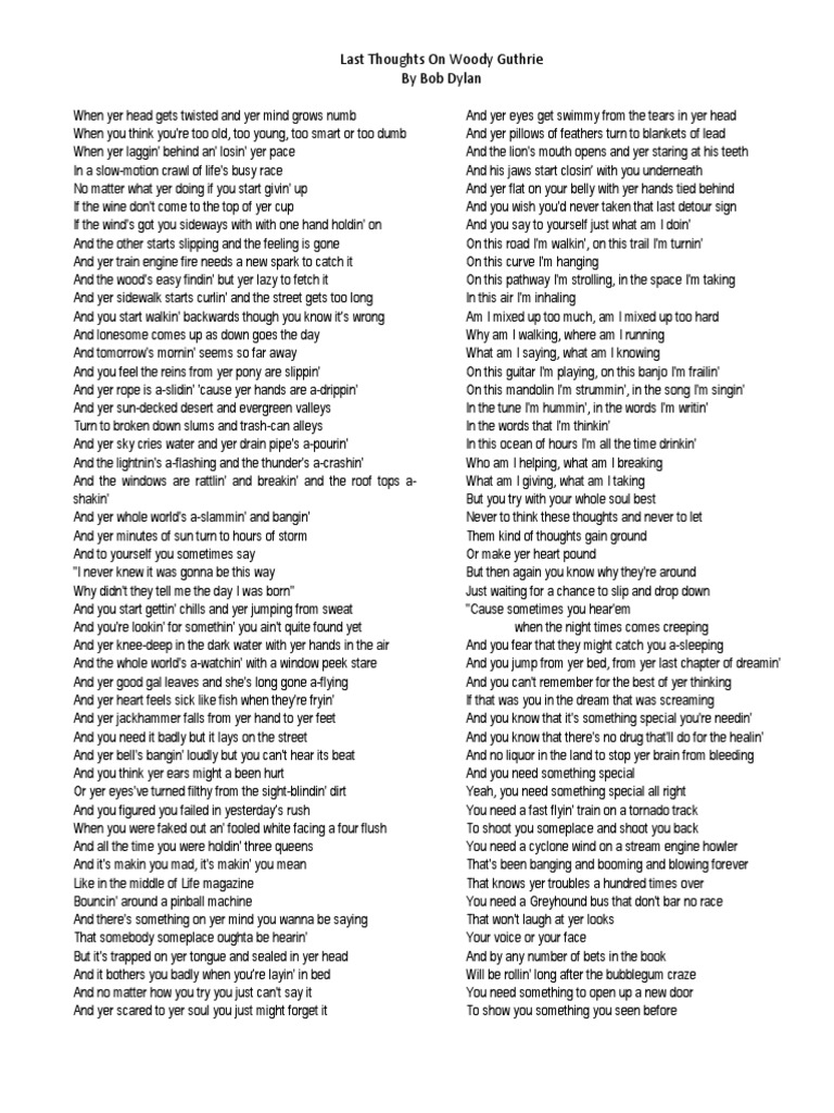 Last Thoughts On Woody Guthrie PDF Leisure
