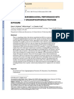 Correlating Neurobehavioral Perfomance With Biomarkers of Organophosphorous Pesticide Exposure