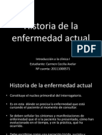 Historia de La Enfermedad Actual