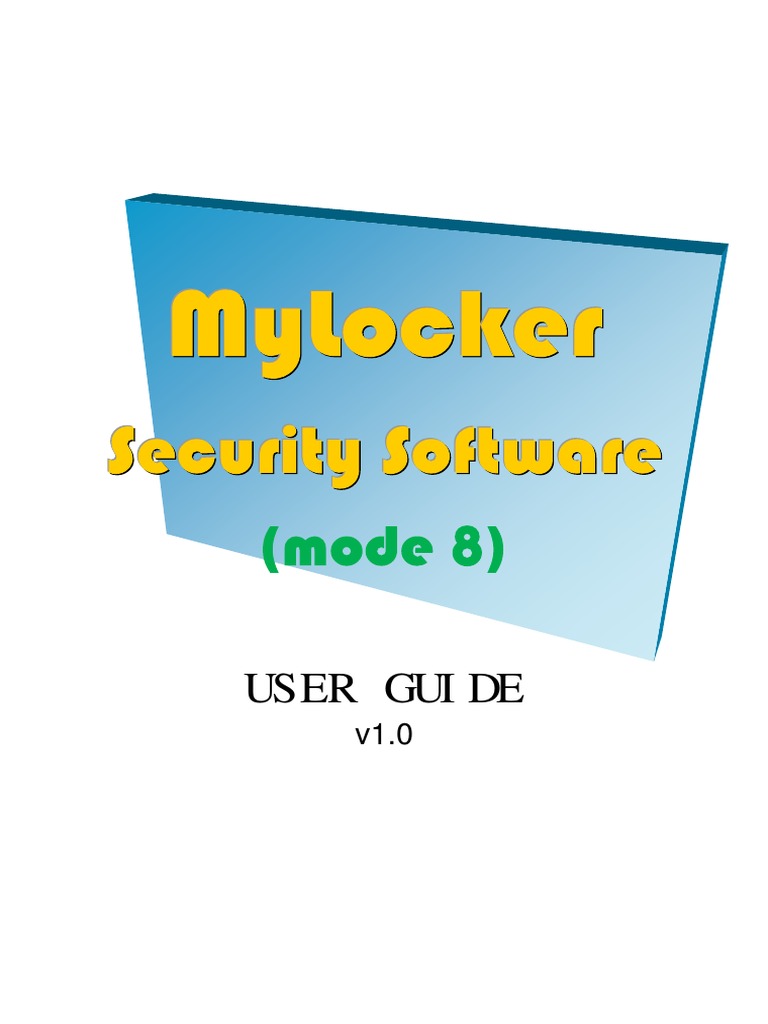 MyLocker Security Software Guide | PDF | Password | Microsoft Windows