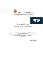 I Segreti Per Parlare in Pubblico (Di Max Formisano)