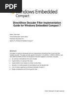 DirectShow Decoder Filter Implementation Guide For Windows Embedded Compact 7