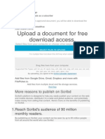 Upload A Document For Free Download Access.: More Reasons To Publish On Scribd