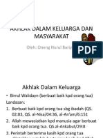 Akhlak Dalam Keluarga Dan Masyarakat