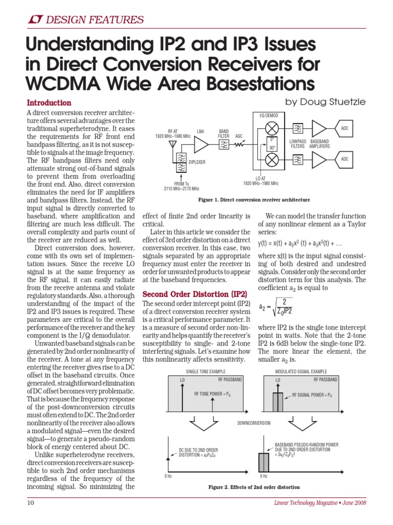 IP2 and IP3 in Direct Conversion Receivers | PDF | Modulation | Distortion