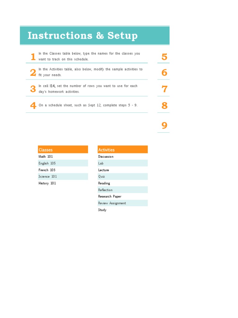 Instructions & Setup: Classes Activities | PDF | Career & Growth ...