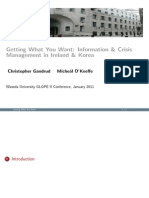 Getting What You Want: Information & Crisis Management in Ireland & Korea