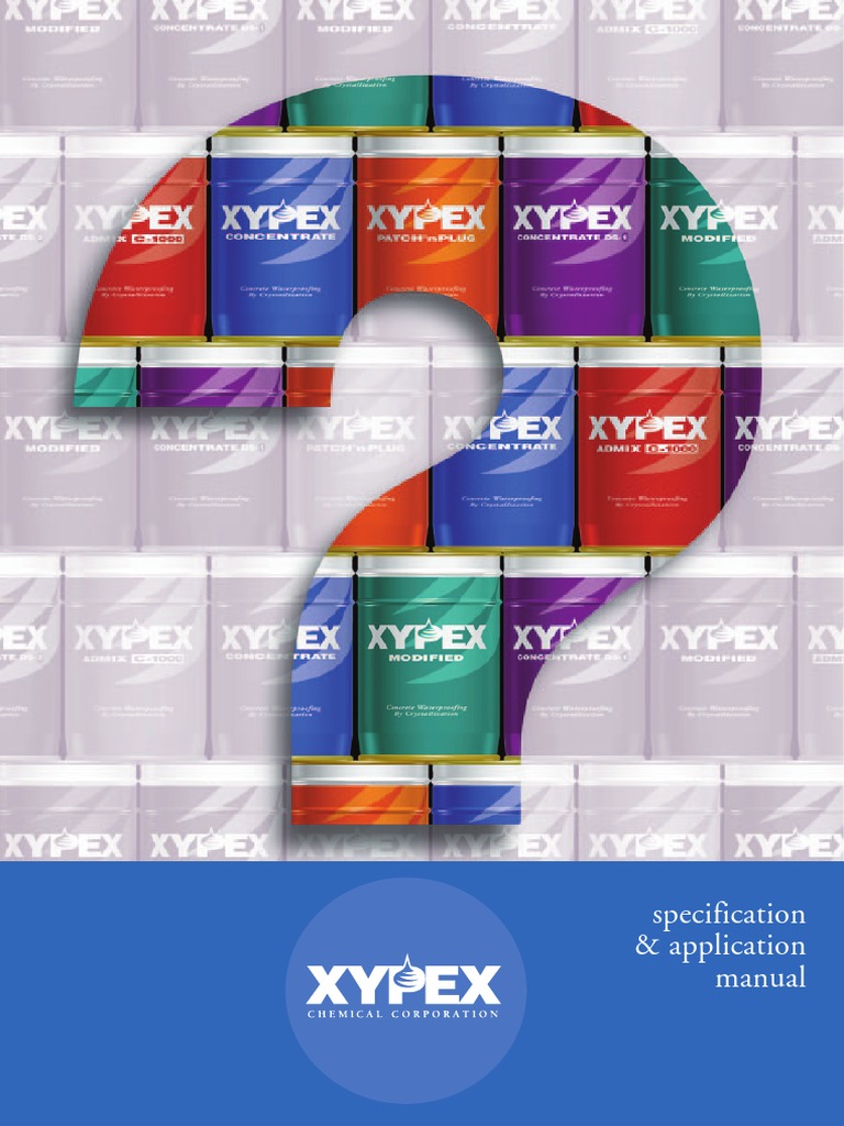 Xypex Specification Manual | PDF | Concrete | Oxygen