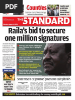Standard Raila Team S Fresh Claim Against Uhuru Officials - 