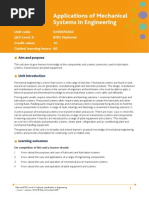 BTEC L3 Unit 12 - Applications of Mechanical Systems in Engineering