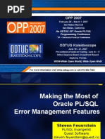 Error Management Features