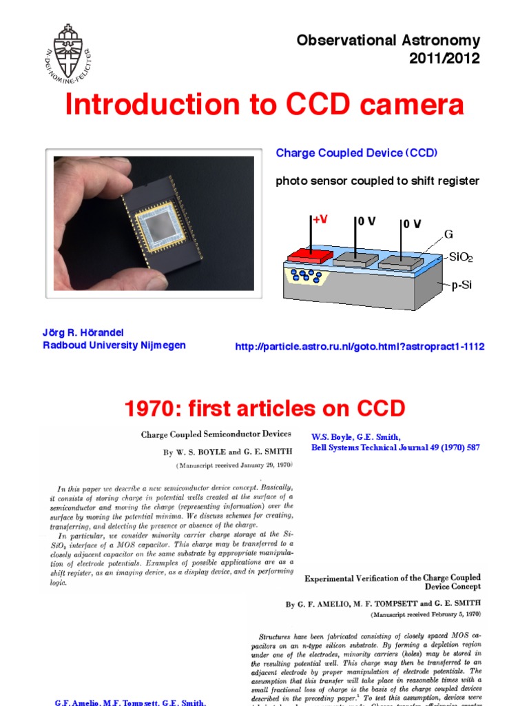 Introduction To CCD Camera: Observational Astronomy 2011/2012 | PDF ...