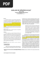 Análise de Gêneros Hoje - Bathia