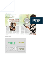 Magazine layout choices highlighted with images