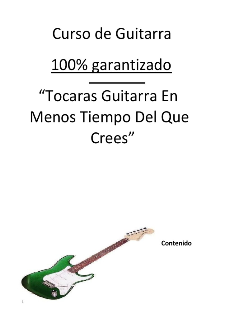 Curso Completo de Guitarra en PDF | PDF | Acorde (Música) | Guitarras