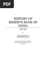 History of Reserve Bank of India: Swathy V Kumar (Hs09H037) Vigneshkumar S (Hs09H038) Vikash Gunasekar (Hs09H039