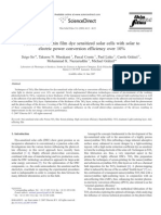 Fabrication of Thin Film Dye Sensitized Solar Cells With Solar 10%