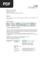 LuQili Resume