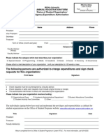 Annual Registration For Student Organization