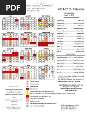 大特価放出！ 2014-2015 SUSD Calendar PDF | カレンダー